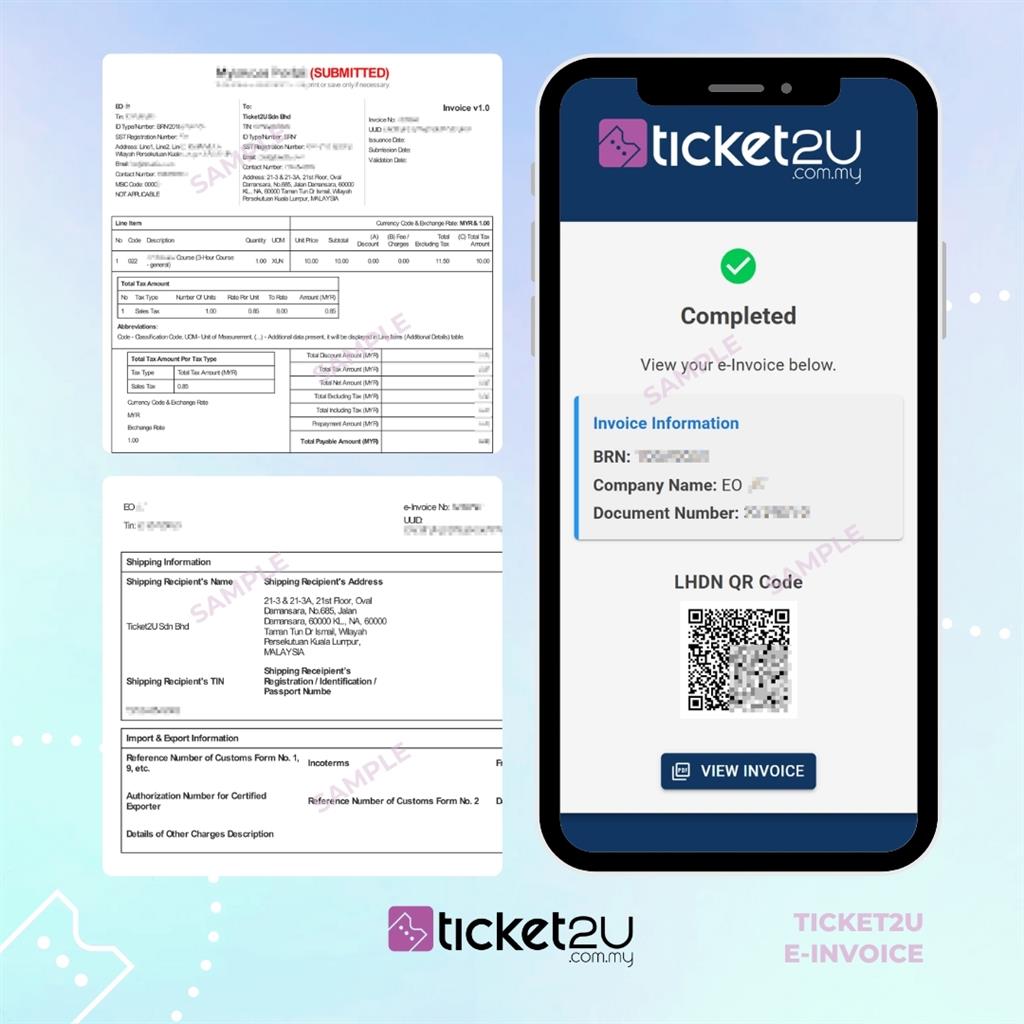 Ticket2U E-Invoice For Ticket Buyer
