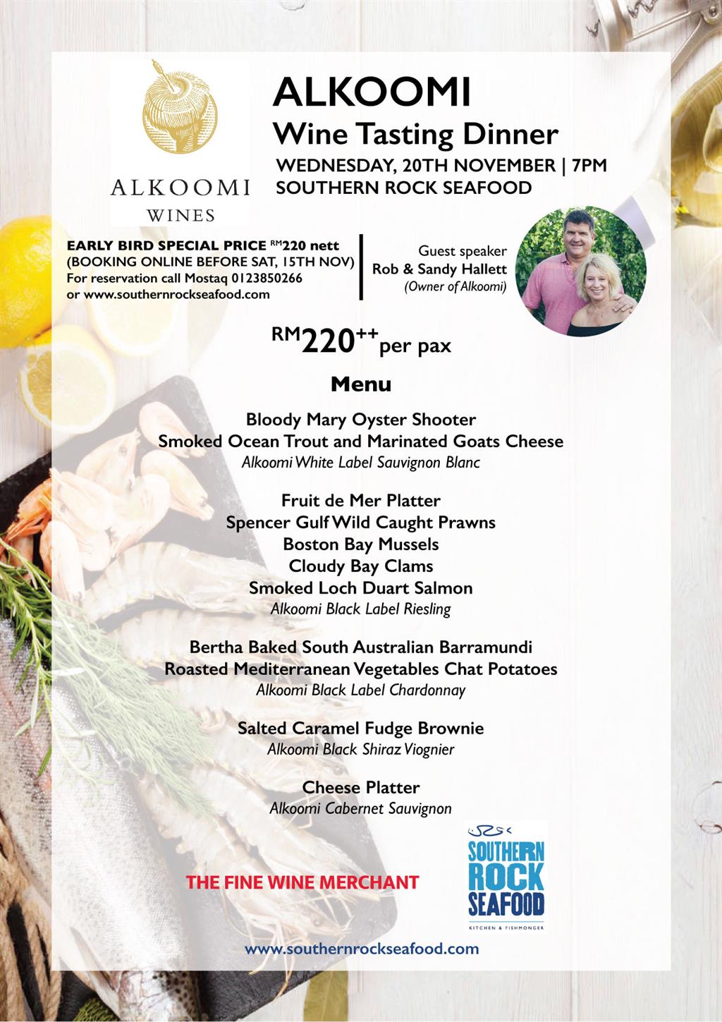 Alkoomi Wine Tasting Dinner Ticket2u