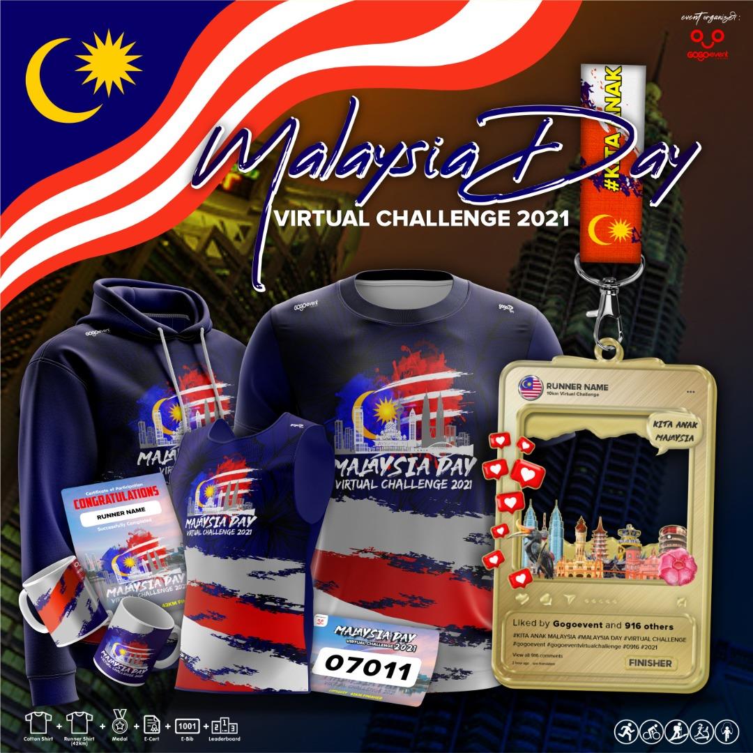 Malaysia Day Virtual Challenge 2021 5km 10km 21km 42km