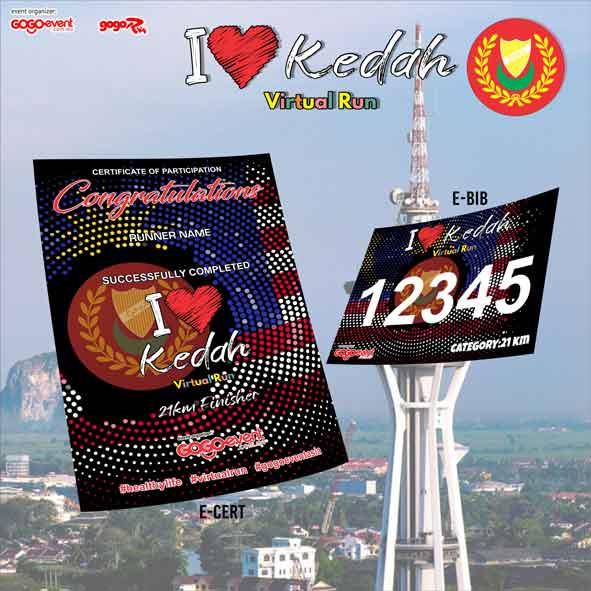 I Love Kedah Virtual Run (1km, 5km, 10km, 21km & 42km)