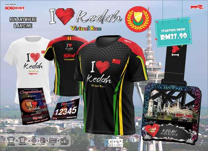 I Love Kedah Virtual Run (1km, 5km, 10km, 21km & 42km)