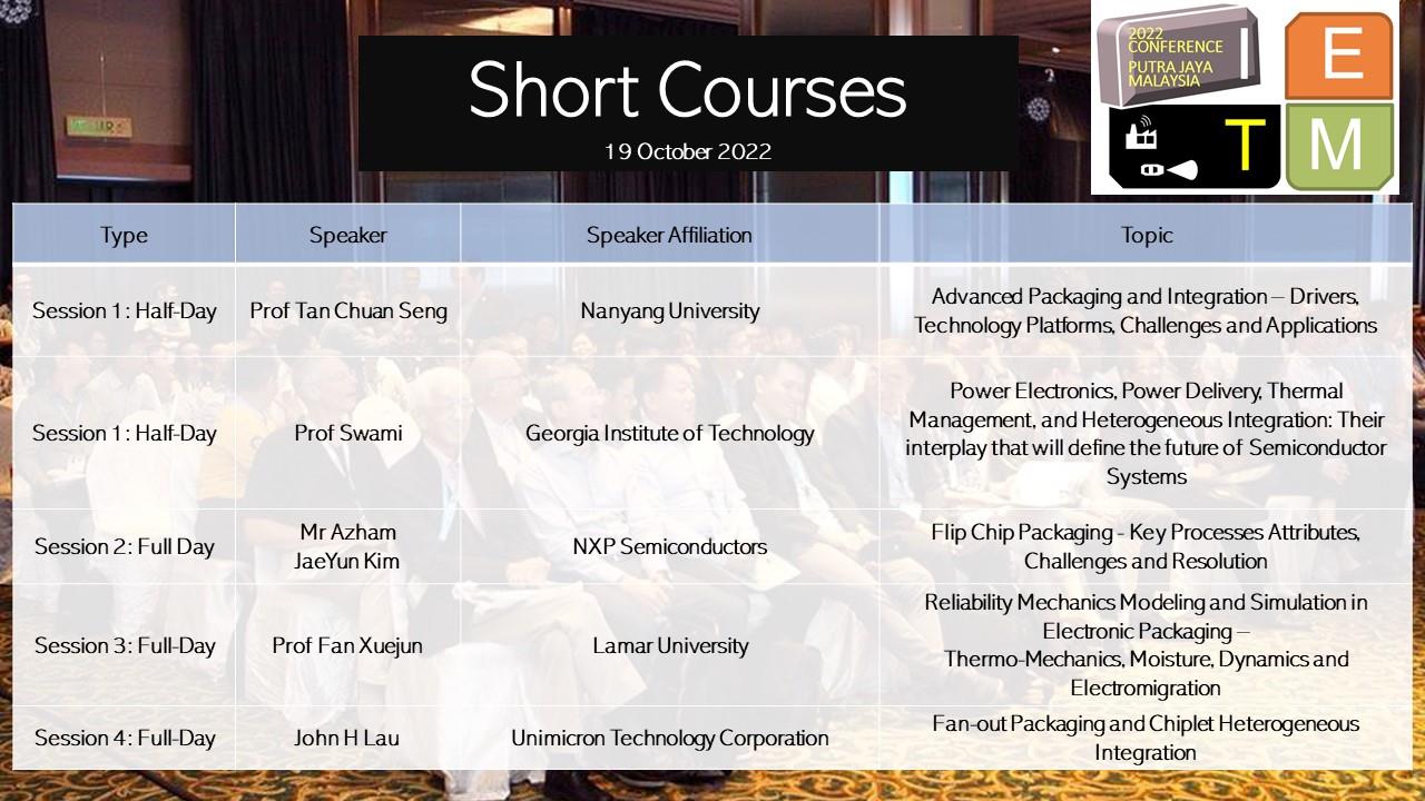 IEMT 2022 39th International Electronics Manufacturing Technology