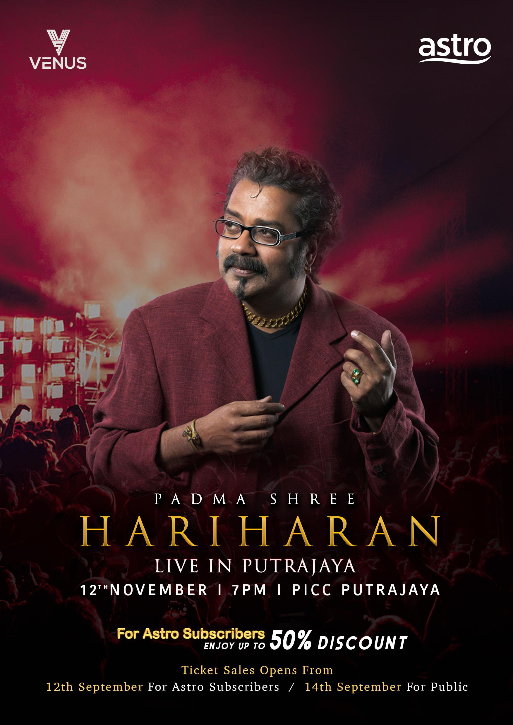 PADMA SHREE HARIHARAN Live in Putrajaya | Ticket2u