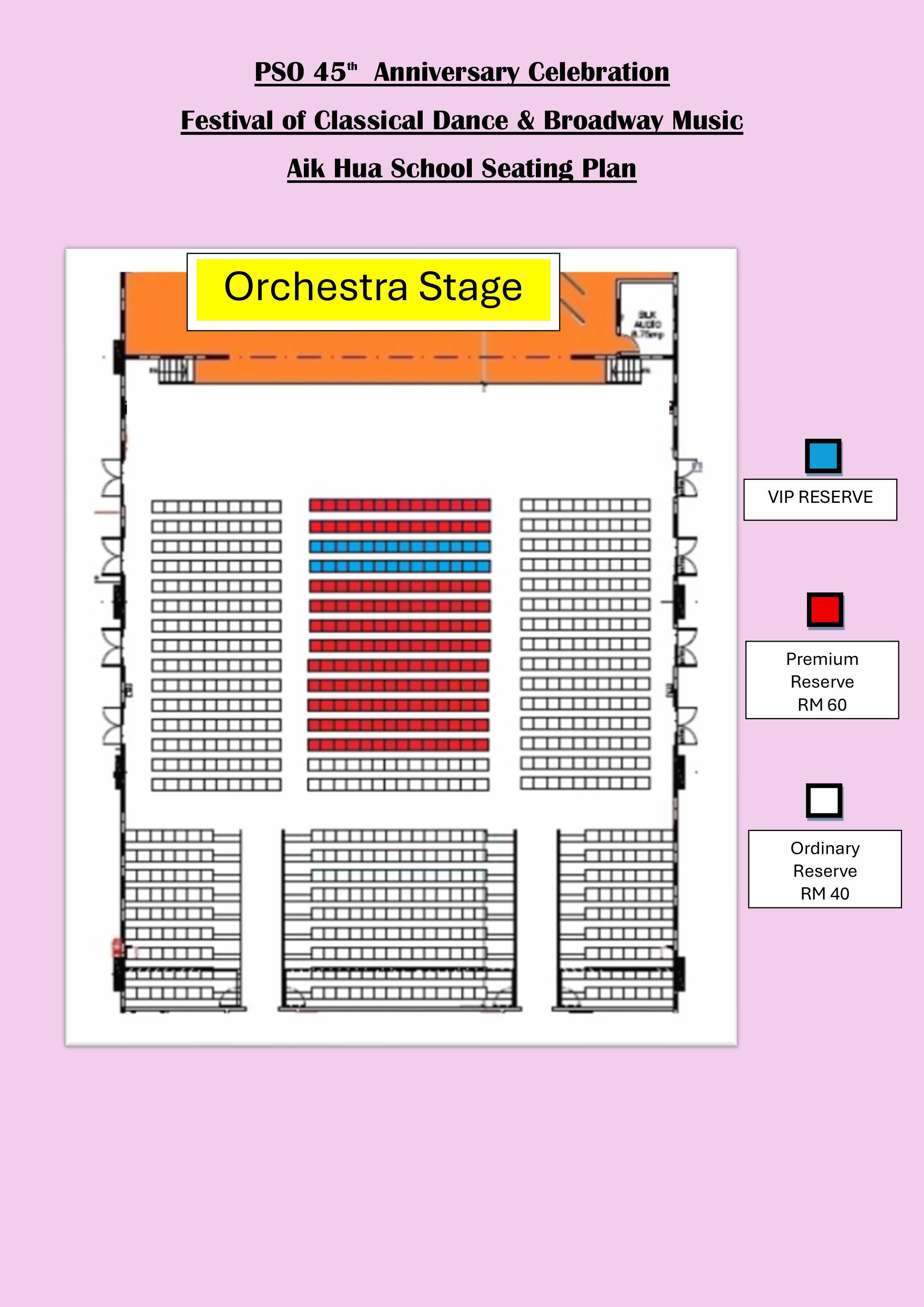 Penang Symphony Society - 45th Anniversary Celebration: Festival of Classical Dance & Broadway Music concert poster